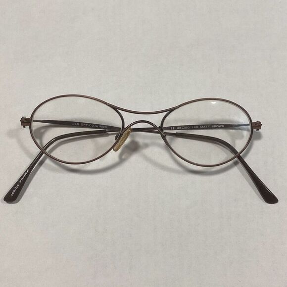 J&B OPT.CO.WINGS France Design Eyeglasses MATT BROWN 48-20-145mm - Picture 1 of 6